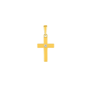 Golden Cross Jesus Pendant – 44K Fine Edition