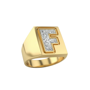 F-Type Diamond Gold Ring