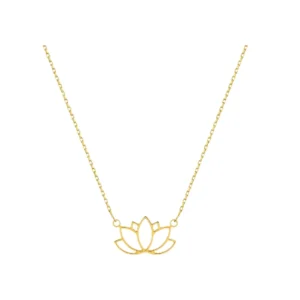 Golden Lotus Necklace – 42K Serenity Edition