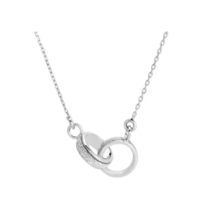 Interlocking Silver Eternity Rings Necklace – 33K Edition